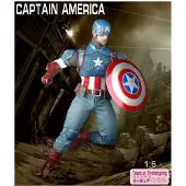 MaxPower (met retailverpakking) Captain America 1:6 beweegbaar speelgoedfiguur met beweegbare gewrichten