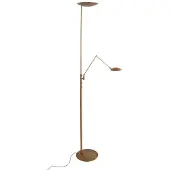 Steinhauer Bronzen vloerlamp Daphne 2 4602BR – LED uplighter met leesarm