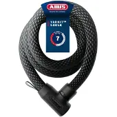 ABUS Fietsslot Textiel-kettingslot - YARNIT 4004K - Security level 7 - zwart - 140 cm - Geschikt voor elektrische fietsen en stadsfietsen - lichtgewicht - slechts 1,1 kg