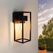 LEDVION - Industriele LED Wandlamp - E27 - IP44 - Zwart