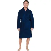 Pastunette Badjas lang 'Blue Draft' donkerblauw