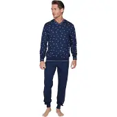 Pastunette Pyjama lang 'Cloud Navigator' donkerblauw
