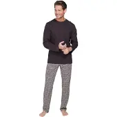 Pastunette Pyjama lang 'Urban Essence' crème / donkerbruin