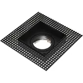 LEDVION – Trimless LED Inbouwspot Vierkant 130x130mm – Zwart – Dimbaar – Kantelbaar – GU10 – IP20