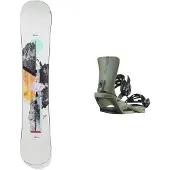 Burton - Packs (snowboards & bindingen) - Pack Hideaway 2026 voor Dames van Hout - Wit