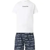 Calvin Klein Underwear Pyjama kort donkerblauw / wit