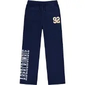 Abercrombie & Fitch Broek 'BENCHWARMER' navy / lichtoranje / wit