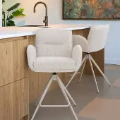 Giga Meubel Barstoel Tina Beige Draaibaar