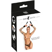 Bad Kitty - polsboeien-set voor aan de deur (zwart)
