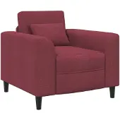 vidaXL - Fauteuil - Wijnrood - Stof