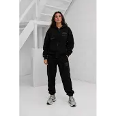 24 uomo World Zipped Trainingspak Dames Zwart | Maat: XS