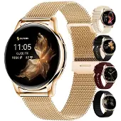 Siltcon Smartwatch Auréa AMOLED – Hartslagmeter, 5 Bandjes – Goud