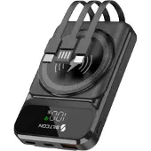 Siltcon Powerbank 7-in-1 Magnetische 10000mAh - 15W Draadloos - Zwart
