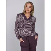 Pastunette Pyjama 'Premium - Lunar Lines' lila / mauve