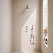 Wiesbaden caral inbouw regendouche compleet met 2 stopkranen en staafhanddouche chroom