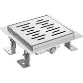 Boss & Wessing Bws halo doucheput met rooster 15x15 cm geborsteld rvs