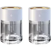 Kepptory 2L grote capaciteit transparante luchtbevochtiger USB-mute met ledlamp