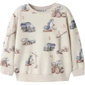 Name it Sweatshirt 'NMMNELSON' hemelsblauw / bruin / greige / kreeft
