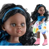 Paola Reina Modepop Marga, 32 cm - Pop met zwart haar en jurk