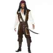 Vegaoo Bruin piraten kostuum voor mannen - Verkleedkleding - Large