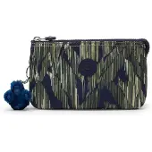 Kipling Make up tas 'Creativity' donkergroen / zwart