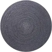 vidaXL Jute Placemat 4 st Donkergrijs 100% Tossa Jute