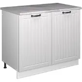 Vicco Wastafelkast Fame-Line, Wit Landhuis/Wit, 100 cm, WB Marmer