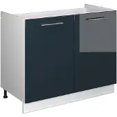 Vicco Wastafelkast Fame-Line Donkerblauw hoogglans/Wit 100 cm zonder werkblad, Model 61591