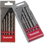 Makita D-05175, Boormachine, Spiralboor, Beton, Roestvrij staal, 5 stuks, 4x70 mm, 5x85 mm, 6x100 mm, 8x100 mm, 10x100 mm