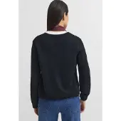 Bugatti Damen Vest van alpaca-mix met ronde hals