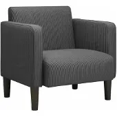 vidaXL Fauteuil met armleuningen 54 cm corduroy stof donkergrijs