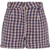 Like Flo regular fit regular waist pied-de-poule casual short - paars Korte broek Meisjes Polyester - maat 134/140
