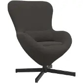 vidaXL Eivormige stoel Donkergrijs 63 x 73 x 90 cm Stof