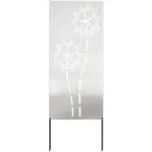 vidaXL Tuin Privacy Scherm Fretwerk Zilver 50 x 140 cm Roestvrij staal