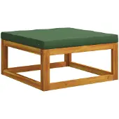 vidaXL - Modulaire - voetensteun - met - kussens - Massief - Acacia - Hout - Naturel