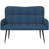 vidaXL 2-Zits Sofa Blauw 115 x 61 x 87 cm Stof