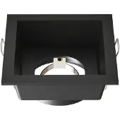 LEDVION – LED Inbouwspot Vierkant 85x85mm – Zwart – Dimbaar – GU10 – IP20