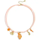 Yehwang Gevlochten Ketting met Vismotief – Vacation / Beach Romantic Series - Oranje