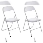 CLP Felix Set van 2 klapstoelen wit/wit