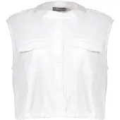Geisha Gilet Drawstring White Maat: S | Gilets Outlet | Dames | Wit