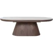 Giga Meubel Salontafel Alba Walnoot Marmer 120cm Ovaal -