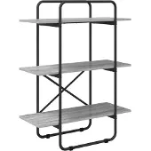vidaXL Boekenplank 3-laags 80 x 35 x 105 cm PB Grijs Sonoma