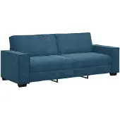 vidaXL Driezitsbank 220x78x84 cm fluweel blauw