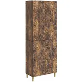 vidaXL Kast Set 2 st Gerookt eiken Bewerkt hout