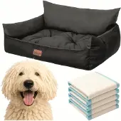 Doggy Waterdicht Hondenkussen XXXL 132x106cm - Inclusief 5 Hygiënische Matten