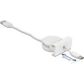 DeLOCK Easy 45 Module USB 2.0 Retractable Cable USB Type-A to USB Type-C white