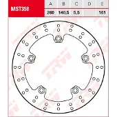TRW Remblok, achter ACHTER MST358 D: 260, star