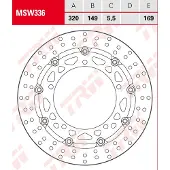 TRW Remblok met ABE VOOR MSW336 D: 320, zwevend.