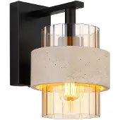 Globo Wandlamp Daren Zwart Met Marmer