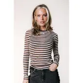 Colourful Rebel Juna Stripe Roundneck Top- M